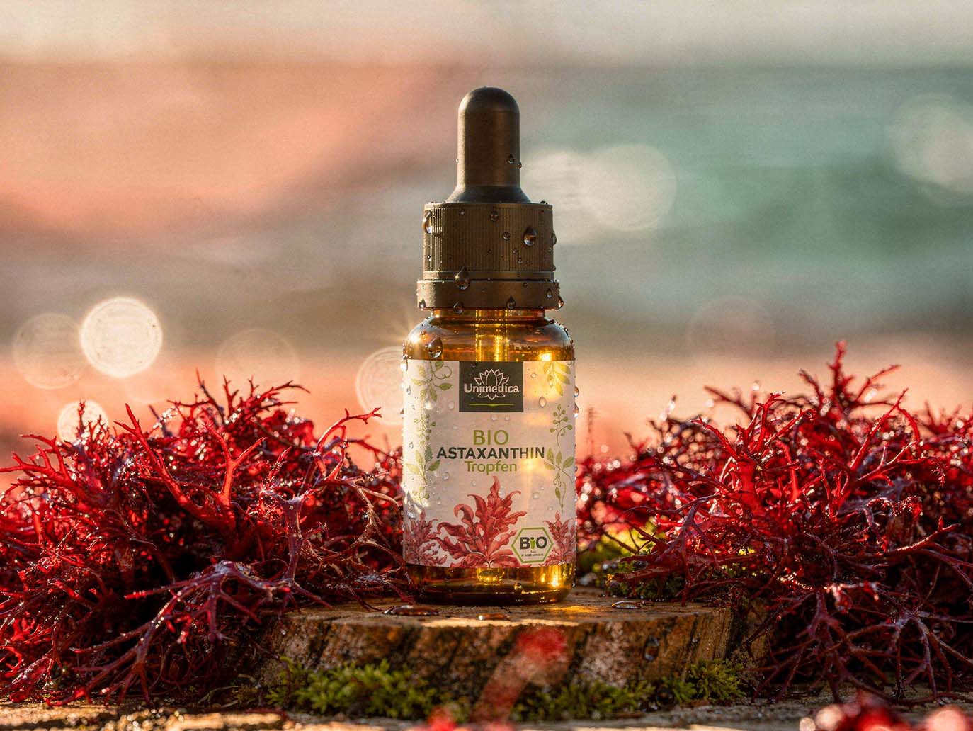 Bio Astaxanthin Tropfen - 4 mg pro Tagesdosis (10 Tropfen) - 30 ml - von Unimedica